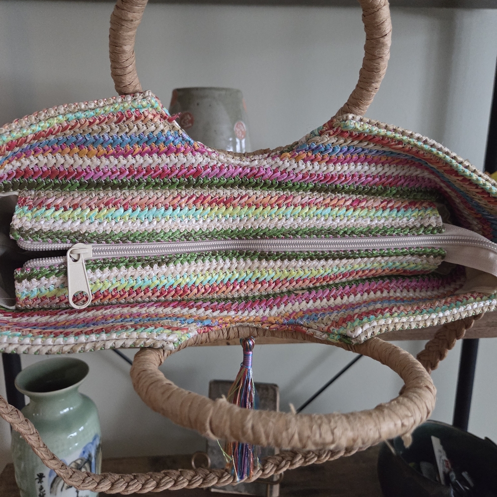 Cappelli Straworld Colorful Striped Shoulder Bag - Picture 6 of 7